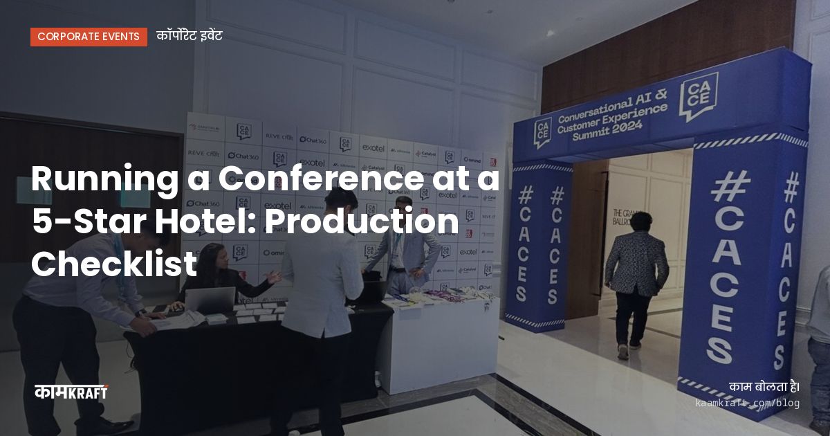 Cover: Running a Conference at a 5-Star Hotel: Production Checklist