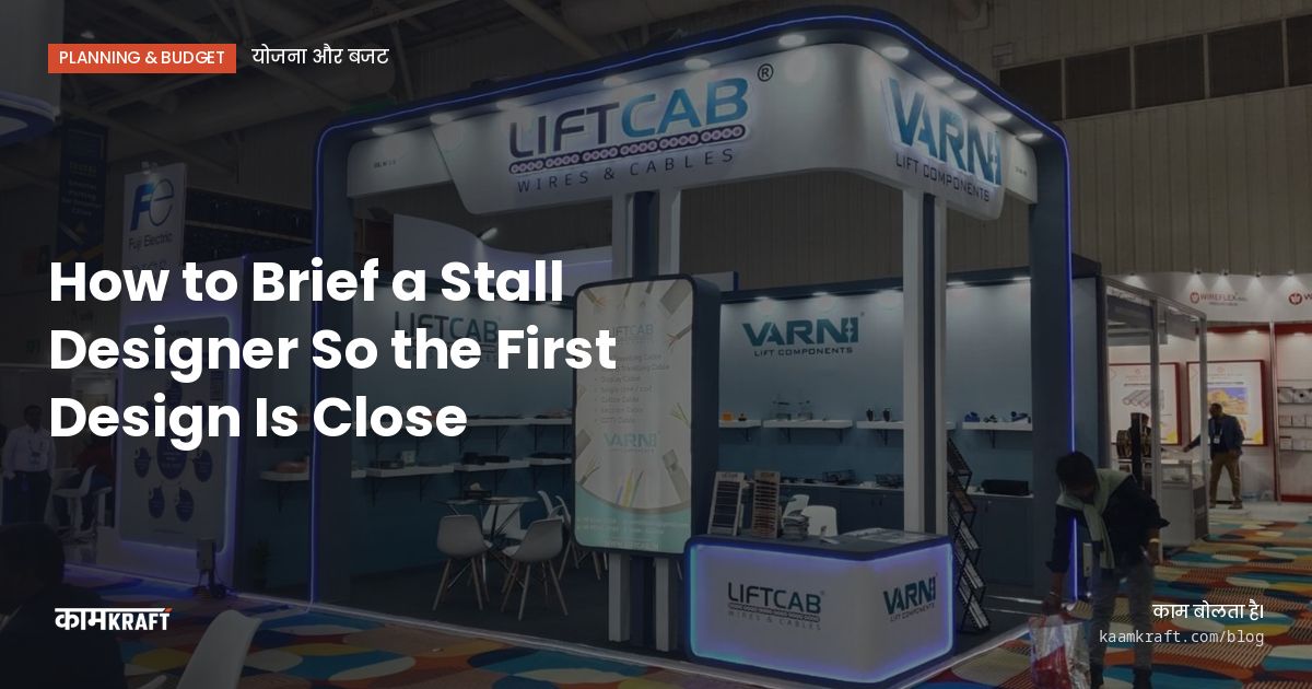 Cover: How to Brief a Stall Designer So the First Design Is Close
