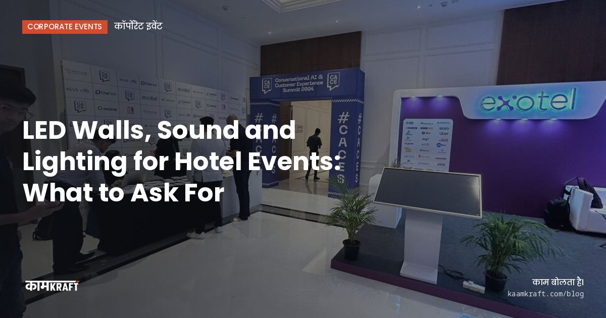 Cover: LED Walls, Sound and Lighting for Hotel Events: What to Ask For