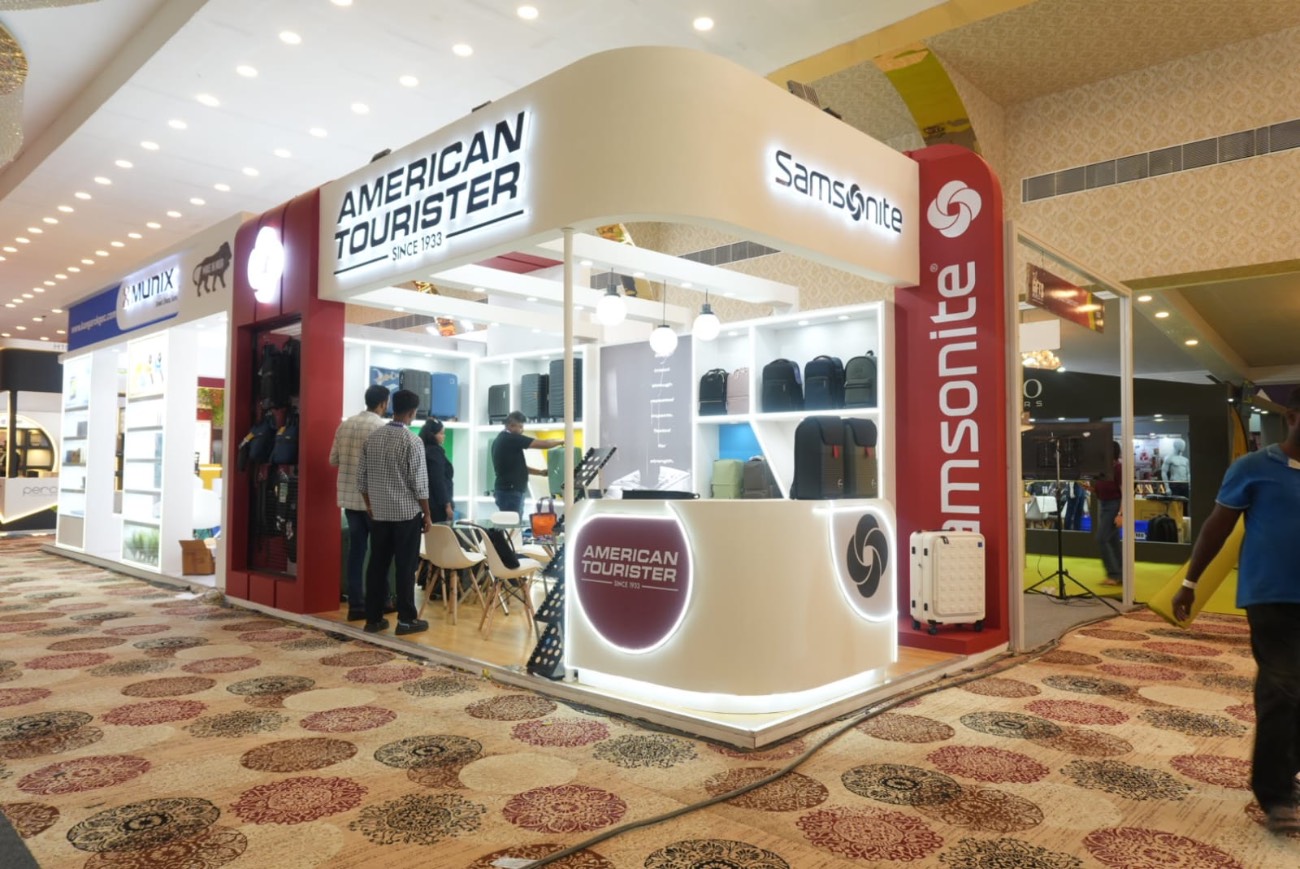 American Tourister and Samsonite stall